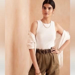 NWT Banana Republic Ribbed racer tank